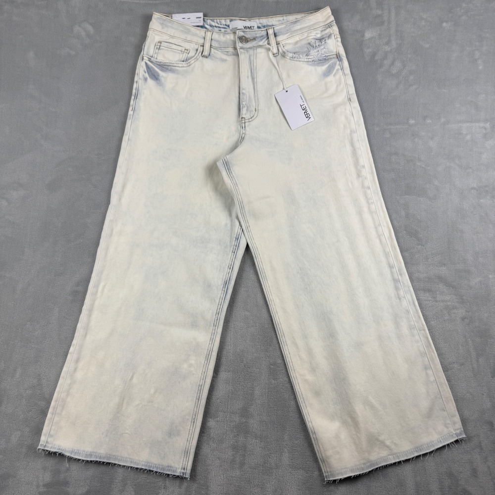 NWT Vervet Lindsey 90s Vintage Loose Fit Wide Leg Women Jeans Light Wash Size 29